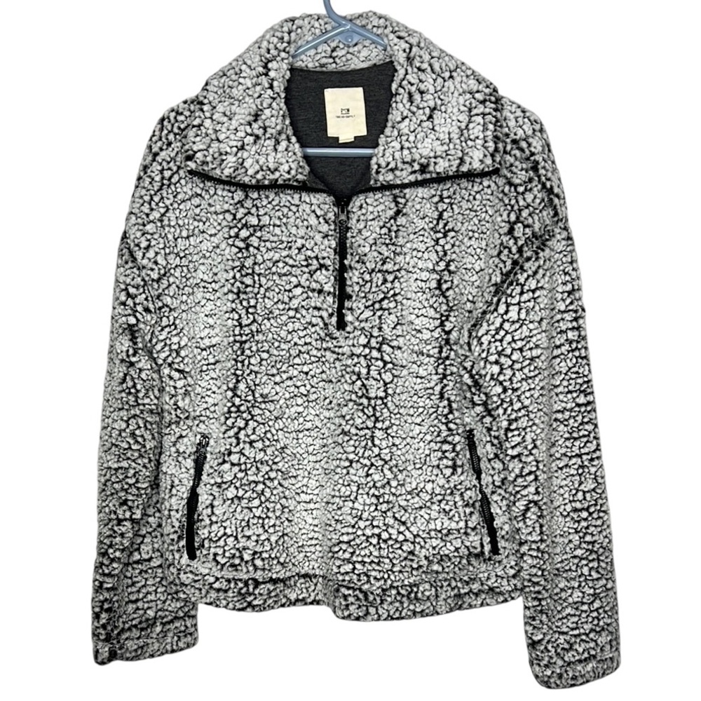 Thread & Supply Gray Teddy Pullover Size S